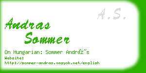 andras sommer business card